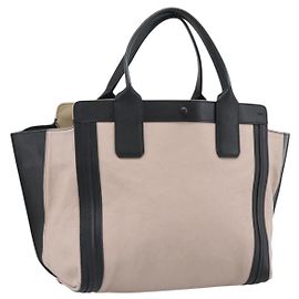 Chloé Chloe Alison Handtasche Leder Rosa Schwarz Auth ka5193 Schwarz Pink