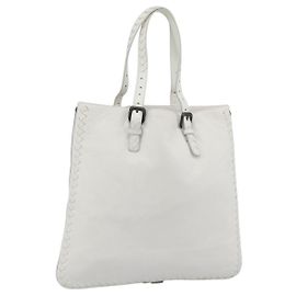 Bolsa BOTTEGA VENETA de couro branca Auth mr2777V Branco