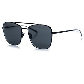 Chanel, Óculos de sol aviador pretos com padrão Preto