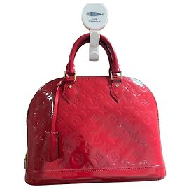 Louis Vuitton Alma - Sac à main en cuir verni rouge Rouge