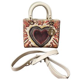 Dior Sac Lady Dior Mini Cuir Multicolore Blanc Multicolore