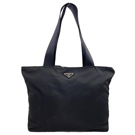Borsa Tote Prada in nylon nero Nero