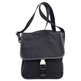 Borsa a tracolla in nylon nero Prada Nero