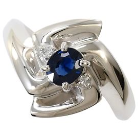 Autre Marque Platinring mit Saphir und Diamant Andere