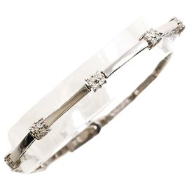 Autre Marque 18K White Gold Diamond Charm Bracelet Golden