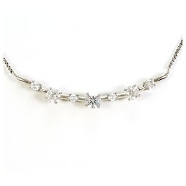 Autre Marque Elegante colar de ouro branco 18K e diamantes Dourado