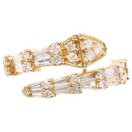 Autre Marque 18K Pink Gold Diamond Band Ring Golden