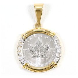 Autre Marque Elegante pendente in oro 18K e platino con diamante D'oro Altro