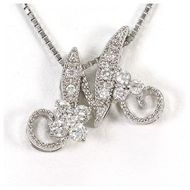 Autre Marque Collier en or blanc 18K avec diamant Doré
