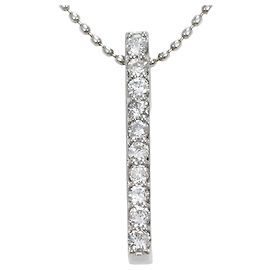 Autre Marque Collier en or blanc 18K avec diamant Doré