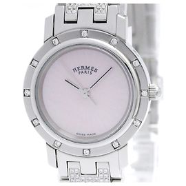 Hermès Reloj para mujer Hermes Clipper Diamond Pink MOP Quartz CL4.230 Otro