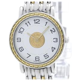 Hermès HERMES Sellier Damenuhr aus vergoldetem Stahl mit Quarzwerk SE4.220 Andere