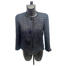 Chanel Black Sequins Tweed Jacket - Size 38 (Cruise Collection - 2000) Other