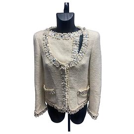 Giacca in Tweed Crema Chanel con Profilo a Specchio (Prefall 2012 - Métiers d'Arts Paris-Bombay) Altro