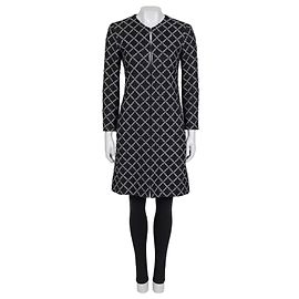 NWOT Chanel Black Printed Coat  EU34/XS Pre-owned Other