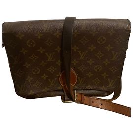 Louis Vuitton Monogram Canvas Shoulder Bag Brown Monogram