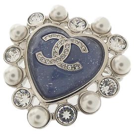 Spilla Chanel ABF513 Perle Blu e Bianche Bianco Blu