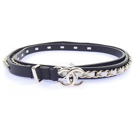 Cinturón Chanel Blanco y Negro Negro Blanco