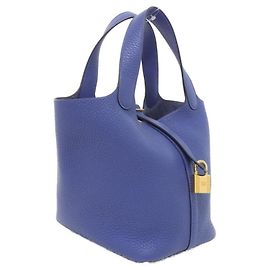 Hermès Hermes Picotin Lock PM Handbag Blue