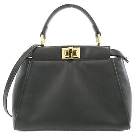 Fendi Peekaboo Mini Handbag Black