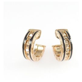 Bulgari Bvlgari B.zero1 Half Hoop Earrings Black Golden