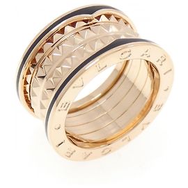 Bulgari Bvlgari B.zero1 Rock 4-Band Ring Black Golden