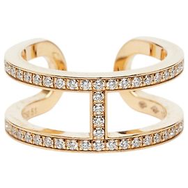 Hermès Hermes 18K Gelbgold Diamant Ring Andere