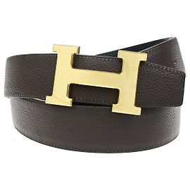 Hermès Cinto reversível Hermes Constance em couro Medium Marrom