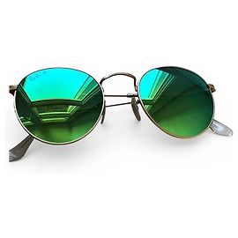 Ray-Ban Round Metal Polarized Sunglasses 112/P9 Green Gold hardware
