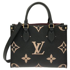 Bolsa Louis Vuitton Bicolor Monogram Empreinte OnTheGo PM Preto Bege