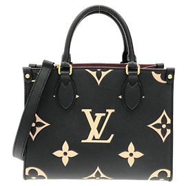 Bolsa Louis Vuitton Bicolor Monogram Empreinte OnTheGo PM Preto Bege