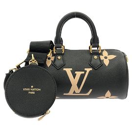 Bolsa de Ombro Louis Vuitton Bicolor Monogram Empreinte Papillon BB Preto Bege