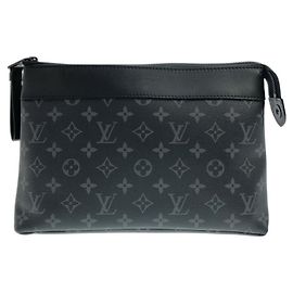 Louis Vuitton Monogram Eclipse Pochette Voyage Souple Noir