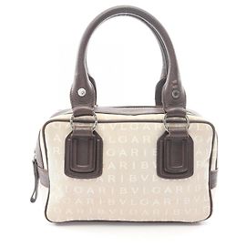 Bulgari Bolsa Bvlgari BVLGARI Logomania Marrom Bege