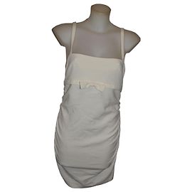 Vestido Mini Branco Twin Set Simona Barbieri com Laço Branco