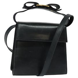 Salvatore Ferragamo Couro Vintage Azul marinho