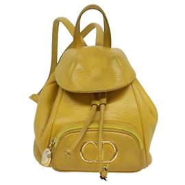 Christian Dior Vintage Flap Leather Small Jaune