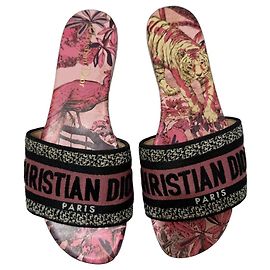 Christian Dior Sandalias Dway Rosa Cuero Rosa Multicolor