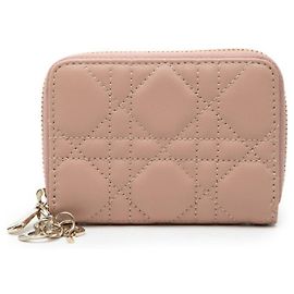 Christian Dior Lady Cannage Mini Wallet Pink