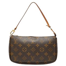 Louis Vuitton Monogram Pochette Accessoires Handtasche Braun