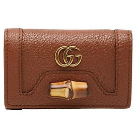 Gucci Bamboo GG Marmont 6-Key Case Brown
