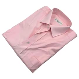Yves Saint Laurent Chemise en coton rose vintage pour homme Taille 41/16 Rose