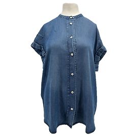 Acne Camisa sem mangas efeito denim Azul