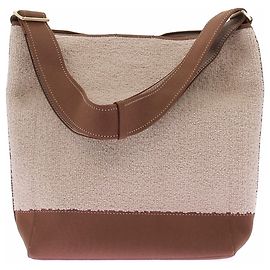 Autre Marque Bolsa de mão em tecido de esponja bege Bege