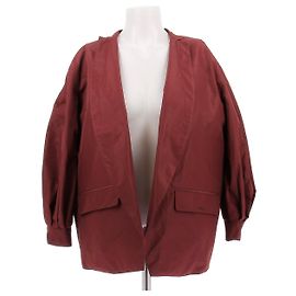 Longchamp Veste bordeaux imperméable Rouge