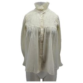 Blusa Antik Batik de algodão bege S Bege