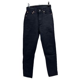 Vaqueros Levi's negros de algodón talla 27 Negro