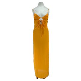 Autre Marque Vestido largo naranja de algodón NENSI DOJAKA Naranja
