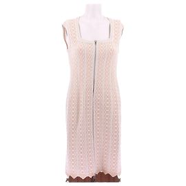 Alaïa Abito beige e bianco Beige