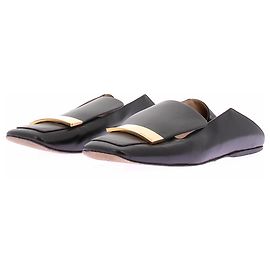 Sergio Rossi Leder Loafer Schwarz Schwarz